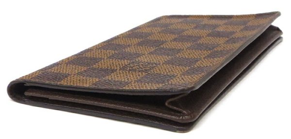 49974 3 Louis Vuitton Long Wallet Billfold Damier Brown