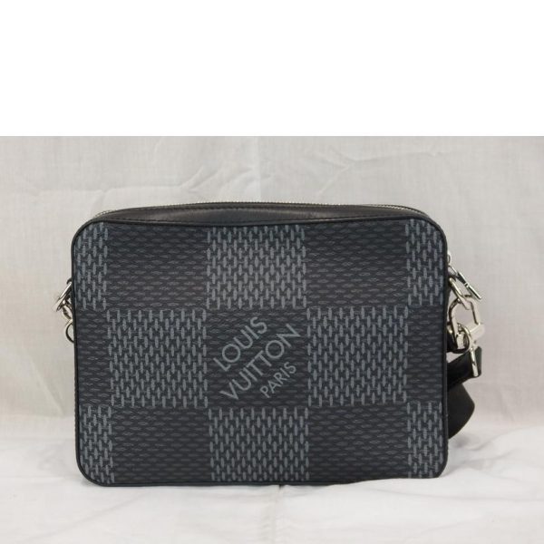 49992 2 Louis Vuitton Trio Damier Messenger Graphite Bag Gray