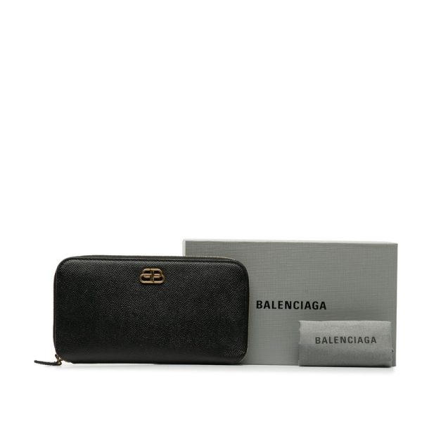 49of032sd6vyexjw 11 Balenciaga BB Logo Wallet Leather Black