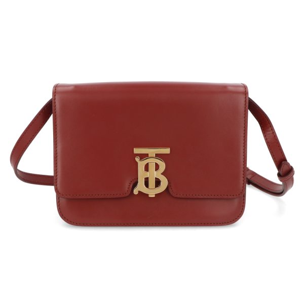 4b b16 00108 02 Burberry Leather Shoulder Bag Red