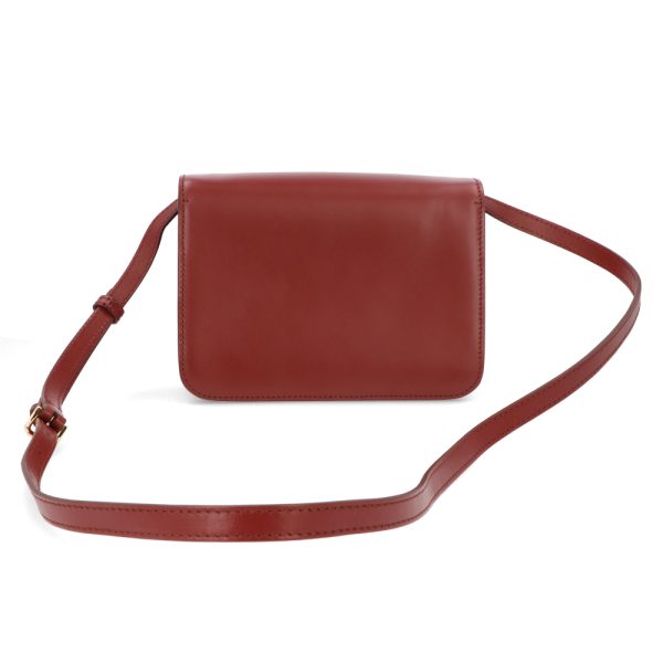 4b b16 00108 07 Burberry Leather Shoulder Bag Red