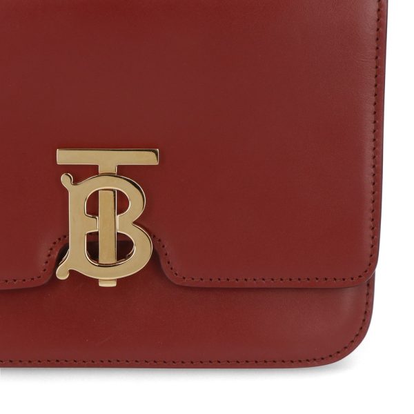 4b b16 00108 09 Burberry Leather Shoulder Bag Red