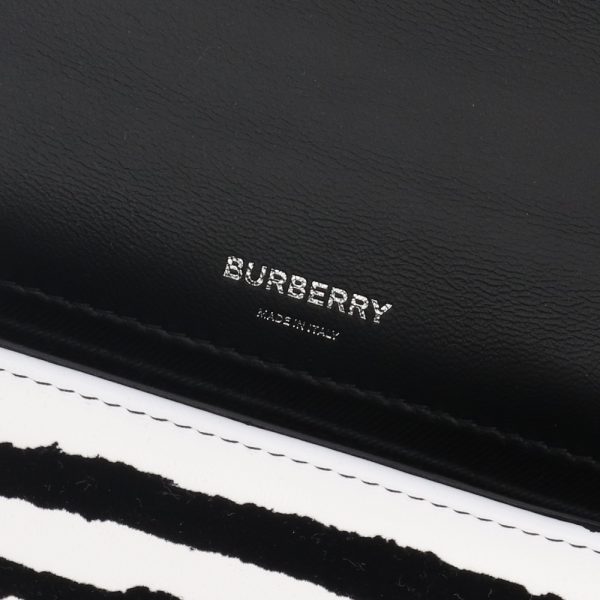 4b b16 00113 10 Burberry Genuine Leather Chain Shoulder Bag Black