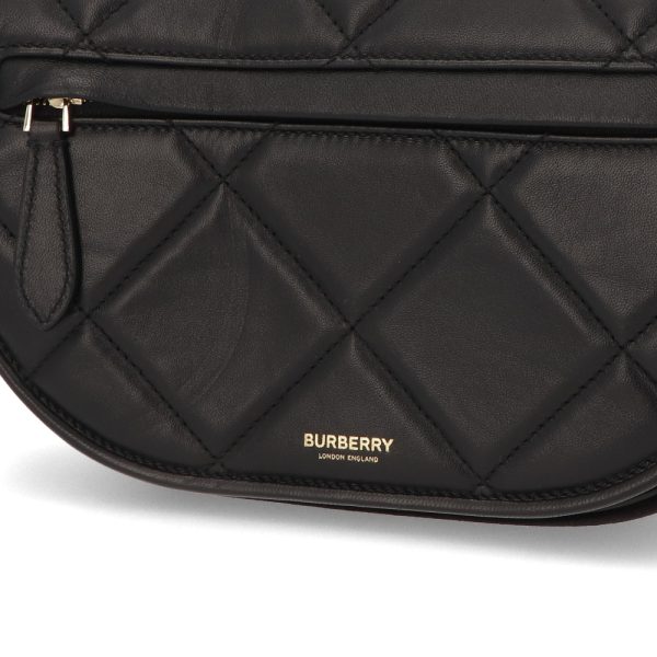 4b b16 00116 08 Burberry Leather Shoulder Bag Black