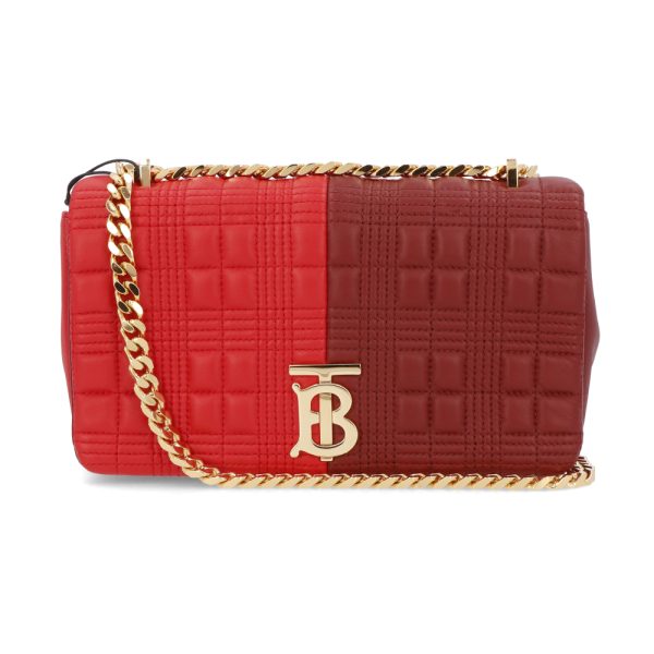 4b b16 00118 02 Burberry Chain Leather Shoulder Bag Red