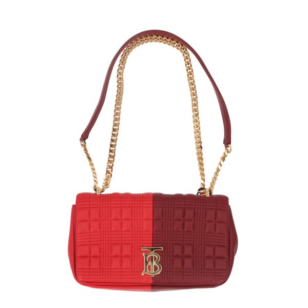 4b b16 00118 11 Burberry Chain Leather Shoulder Bag Red