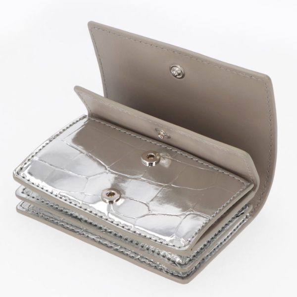 4b b16 00120 09 Burberry Wallet Coin Case Chain Shoulder Bag Silver