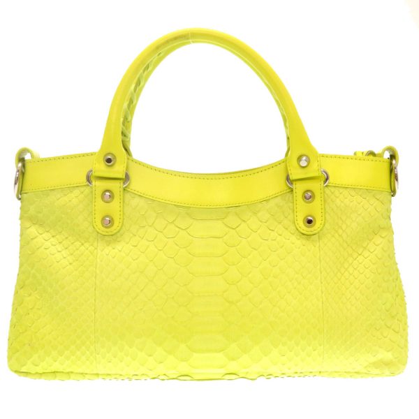 4b0073asez5 2 Balenciaga The First Python Handbag Yellow