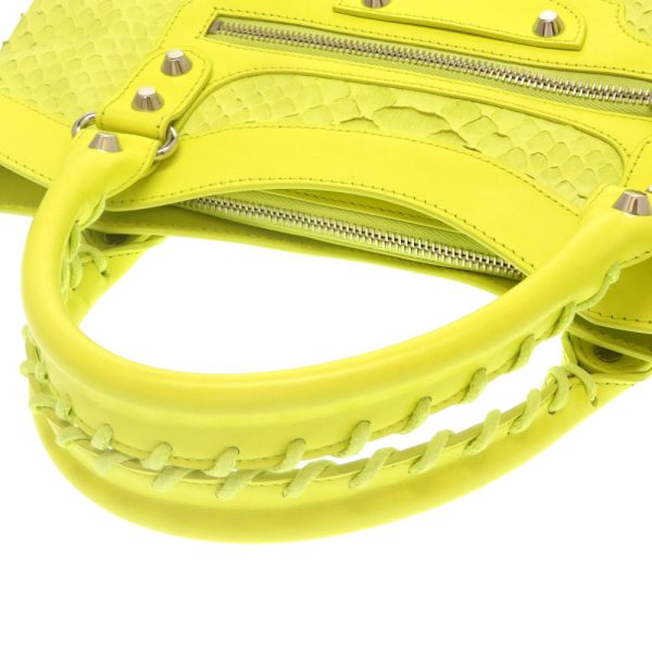 4b0073asez5 5 Balenciaga The First Python Handbag Yellow