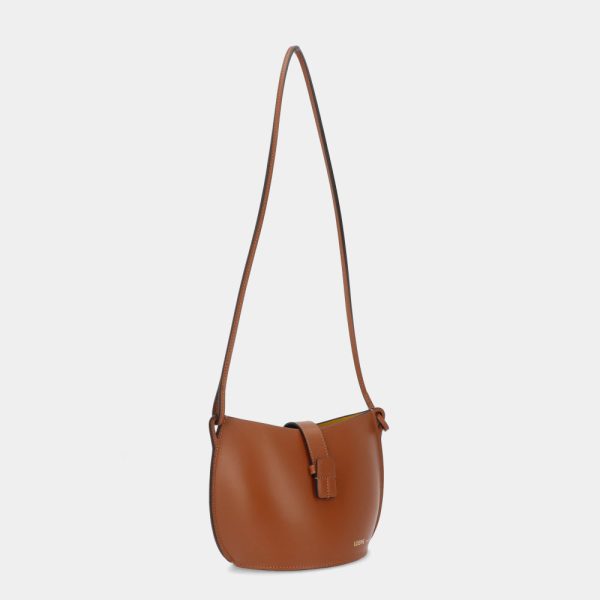 4loe16 00341 02 Loewe Storage Bags Leather Bucket Bag Brown