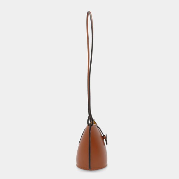 4loe16 00341 03 Loewe Storage Bags Leather Bucket Bag Brown