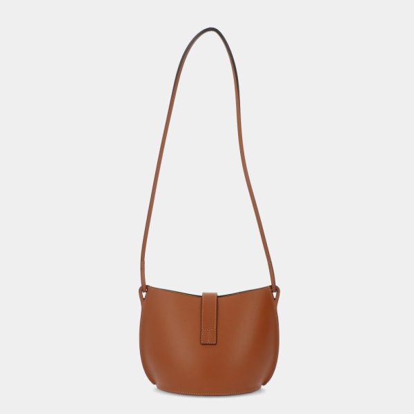 4loe16 00341 04 Loewe Storage Bags Leather Bucket Bag Brown