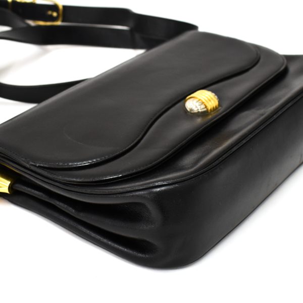 5000089884100347 6 Christian Dior Vintage Leather Shoulder Bag Black