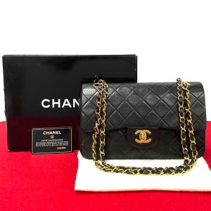 500a243417980 1 CHANEL Chocolate Bar Shoulder Bag Coco Mark Calfskin Beige