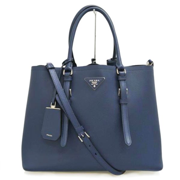 50431 1 Prada Leather Bag Blue