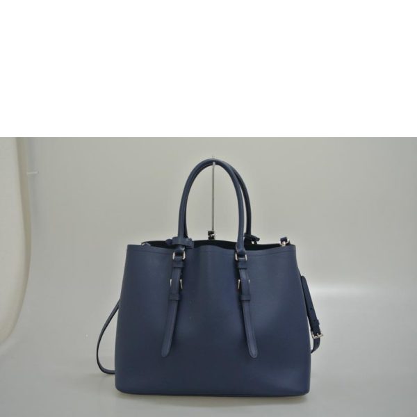 50431 2 Prada Leather Bag Blue