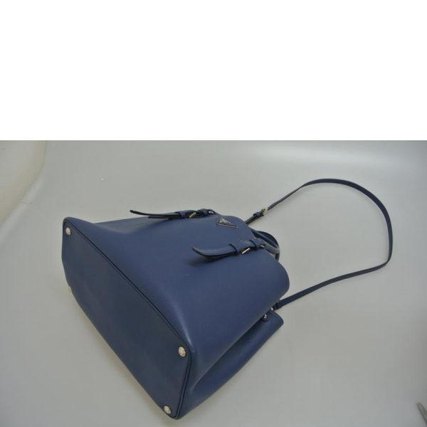 50431 3 Prada Leather Bag Blue