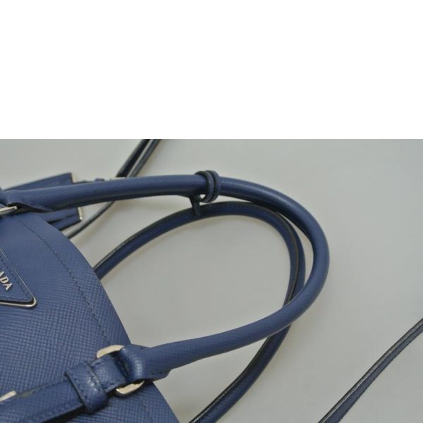 50431 4 Prada Leather Bag Blue