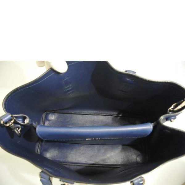 50431 5 Prada Leather Bag Blue