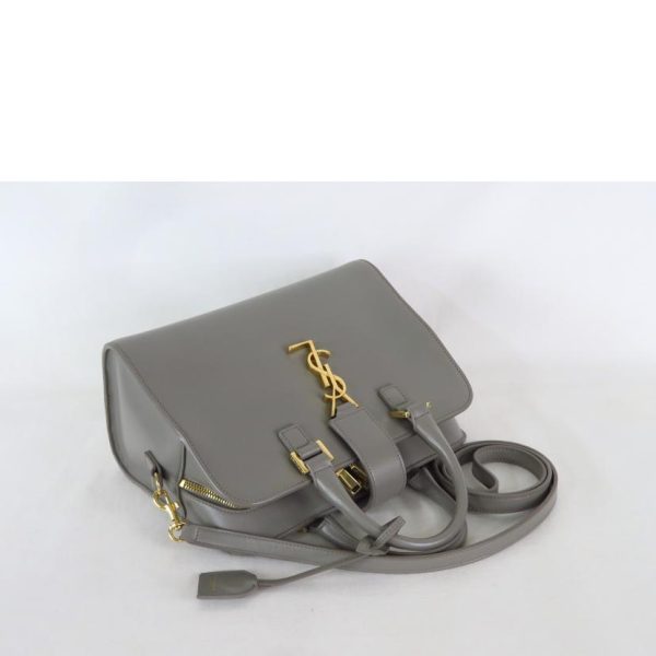 50668 4 Saint Laurent Shoulder Bag Cabas Gray