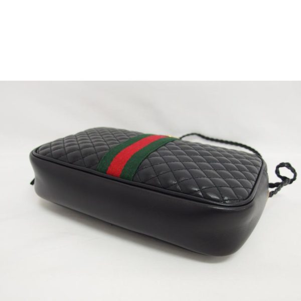 51286 3 Gucci Marmont Quilted Leather Shoulder Bag Black