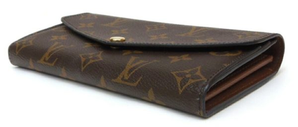 51498 3 Louis Vuitton Long Wallet Portefeuille Sala Monogram Brown