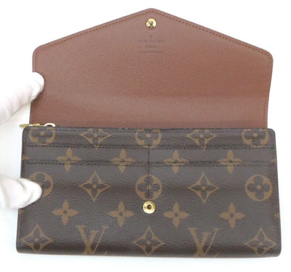 51498 4 Louis Vuitton Long Wallet Portefeuille Sala Monogram Brown