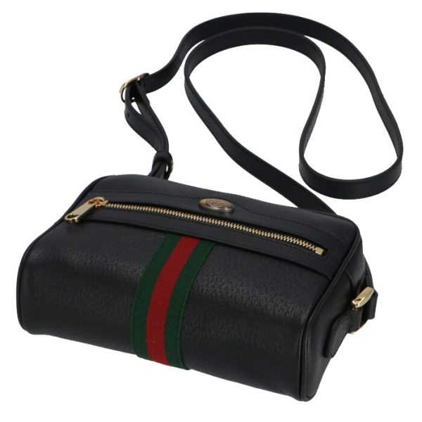 517350dj2dg1060 3 Gucci Ophidia Leather Mini Shoulder Bag Black