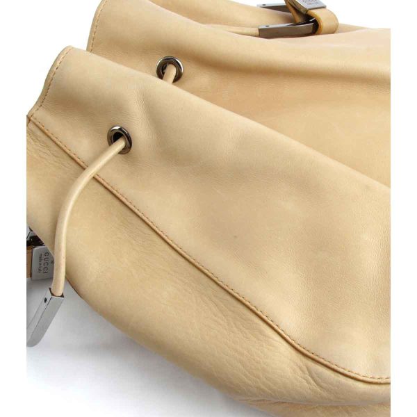 5204240408677t 10 Gucci Leather Shoulder Bag Beige