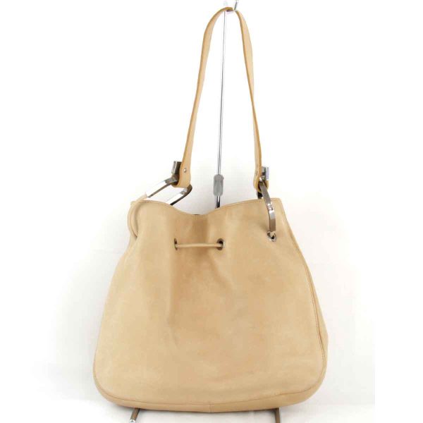 5204240408677t 2 Gucci Leather Shoulder Bag Beige