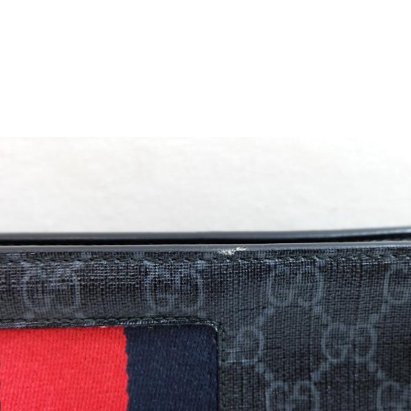 52296 4 Gucci Web Stripe Clutch Bag AB Rank Black