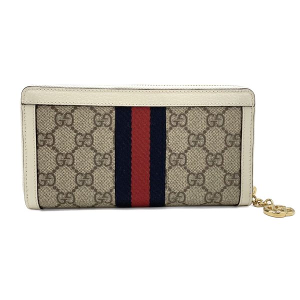 523154 96iwg 9794 02 Gucci Ophidia Web Stripe GG Supreme Beige Ebony Wallet