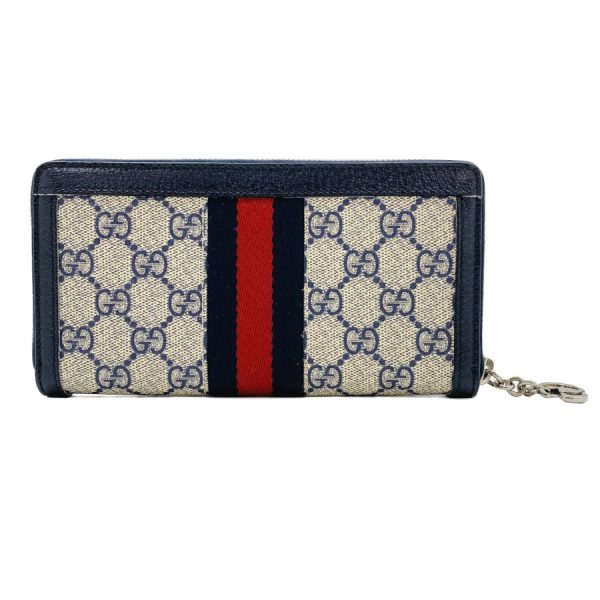 523154 96iwn 4076 02 Gucci Ophidia GG Supreme Canvas Beige Red Blue Wallet