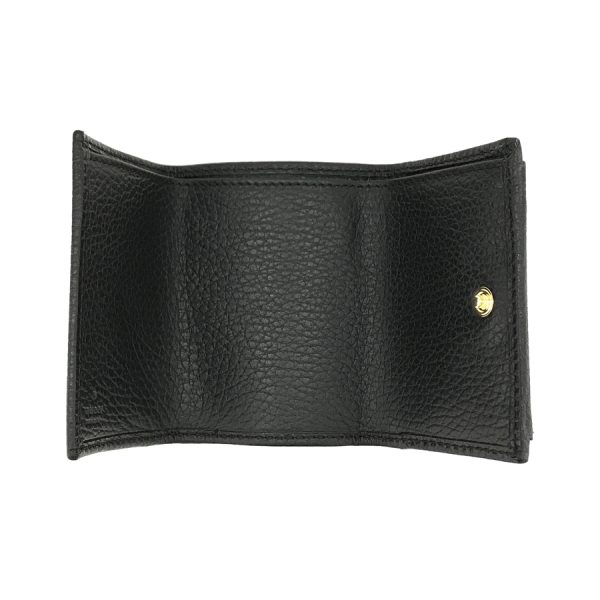 523277 cao0g 1000 04 Gucci Petite Marmont Leather Wallet Tri Fold Mini Compact Black