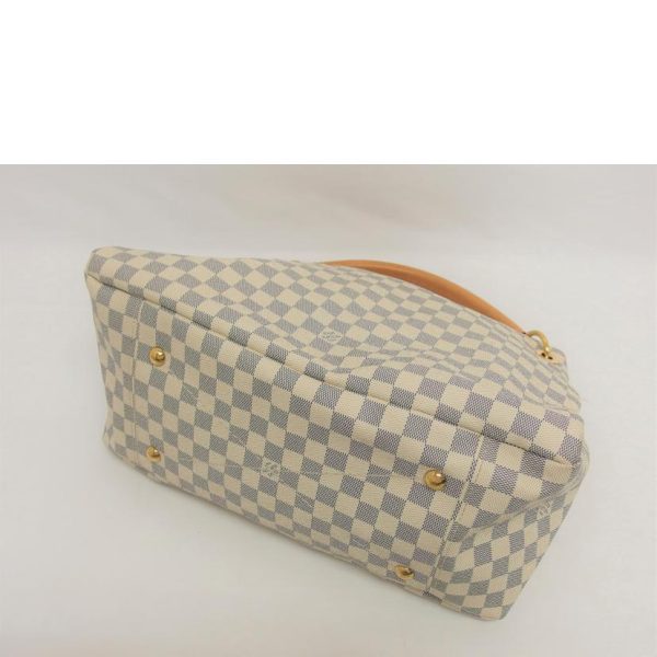 52368 3 Louis Vuitton Artsy Mm Damier Azur Handbag White