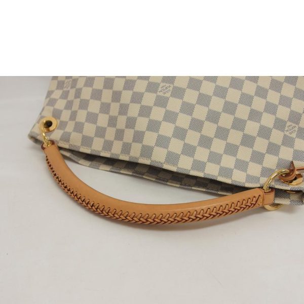 52368 4 Louis Vuitton Artsy Mm Damier Azur Handbag White