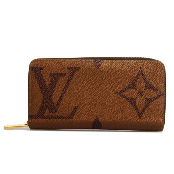 53036 1 Louis Vuitton Zippy Wallet Monogram Giant Wallet Brown