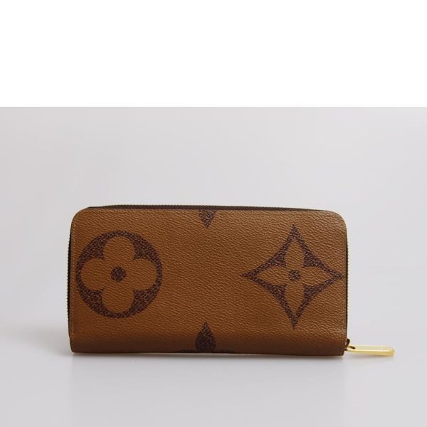 53036 2 Louis Vuitton Zippy Wallet Monogram Giant Wallet Brown