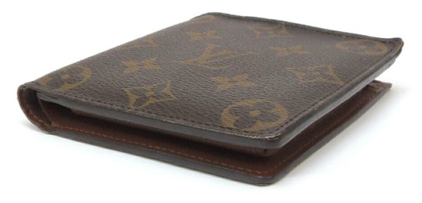 53062 3 Louis Vuitton Bifold Wallet Portfolio Monogram Brown