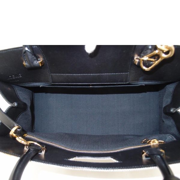 53136 5 Loewe Hand Canvas Leather Shoulder Bag Black