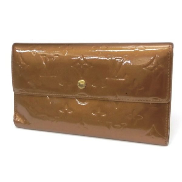 53291 1 Louis Vuitton Long Wallet Porto Tresor International Vernis Bronze