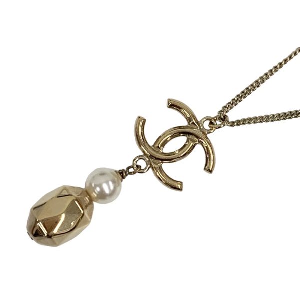 5331 0 Chanel Coco Mark Pearl Choker Pendant Gold