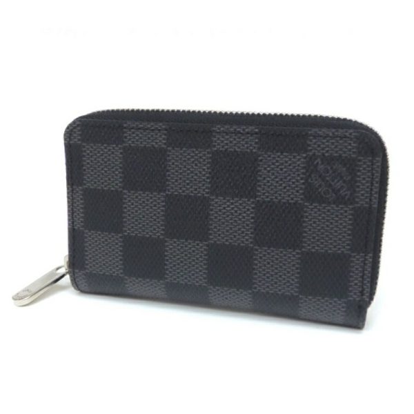 53534 1 Louis Vuitton Coin Case Zippy Damie Graphite Black