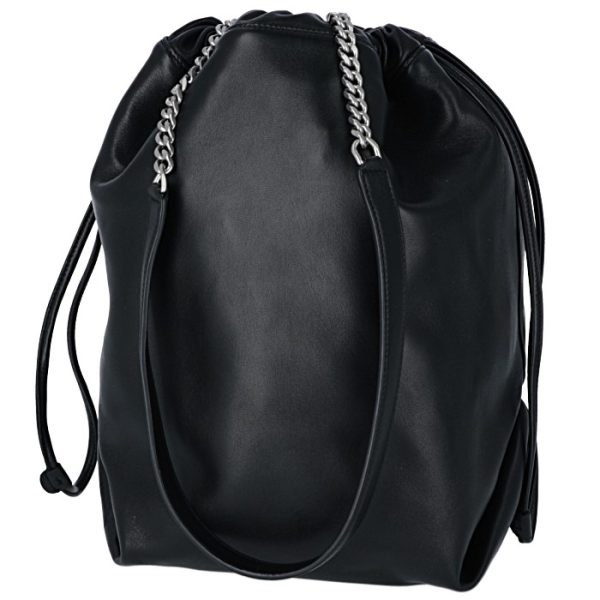 5384470yp0e1000 2 Saint Laurent Teddy Drawstring Shoulder Bag Black