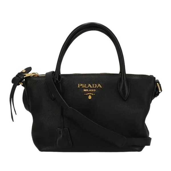 54099 1 Prada Calf Leather Tote Bag Brown