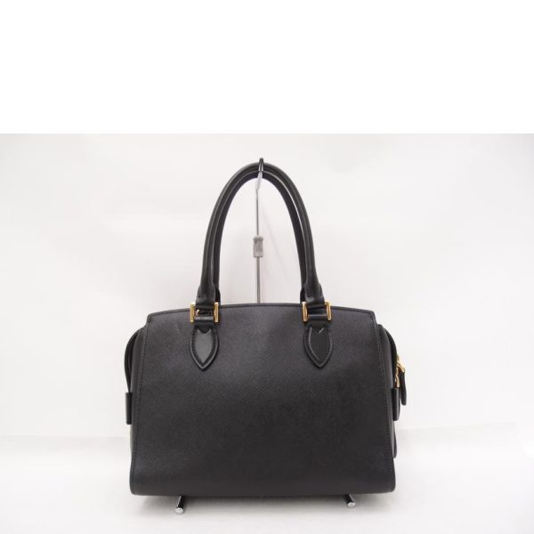 54621 2 Prada Saffiano 2WAY Tote Black