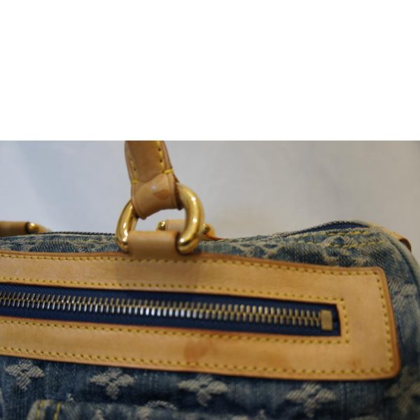 54788 7 Louis Vuitton Neo Speedy Monogram Denim Bag Blue