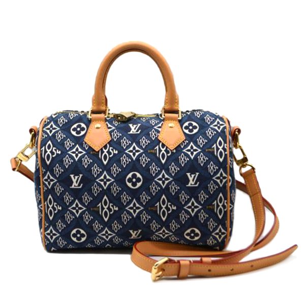 54845 1 Louis Vuitton Speedy 25 Handbag Blue