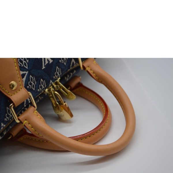 54845 4 Louis Vuitton Speedy 25 Handbag Blue