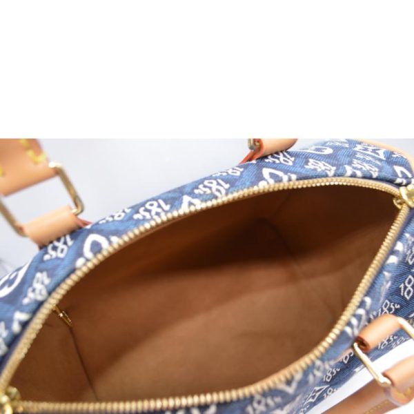 54845 5 Louis Vuitton Speedy 25 Handbag Blue